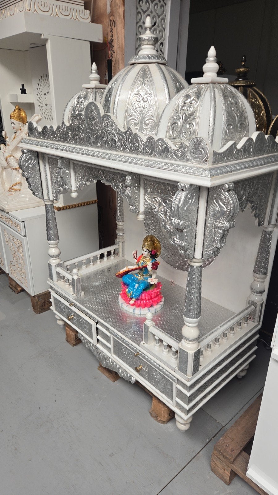 Prachtige Home Mandir - Bharat Kings, Overige materialen, Ophalen of Verzenden, Zilver, Oosters