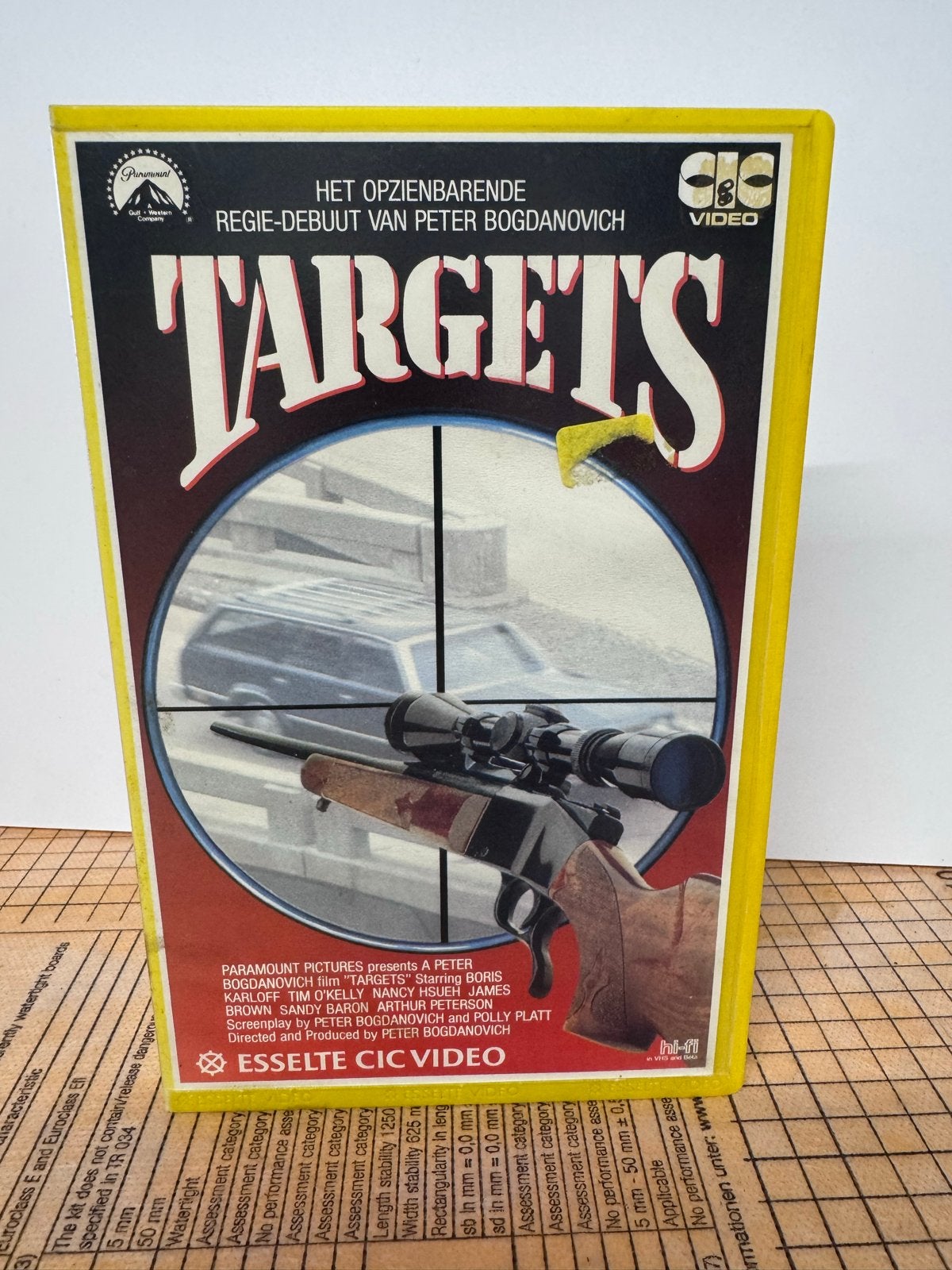 Targets VHS - Peter Bogdanovich - Esselte CIC Video, Vanaf 16 jaar, Verzenden, Gebruikt