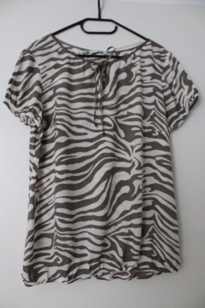 Tom Tailor zebra print T-shirt maat 40, Maat 38/40 (M), Bruin, Verzenden, Tom Tailor
