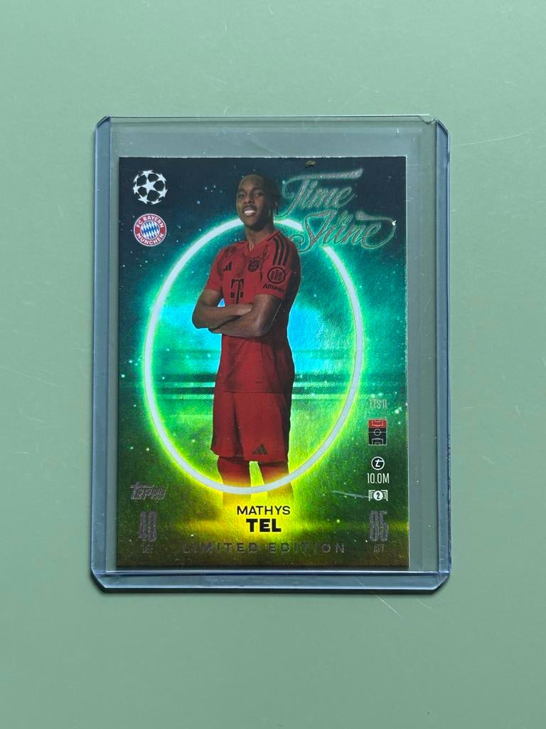 Mathys Tel Topps Champions League Limited Edition, Hobby en Vrije tijd, Stickers en Plaatjes, Ophalen of Verzenden, Nieuw, Plaatje