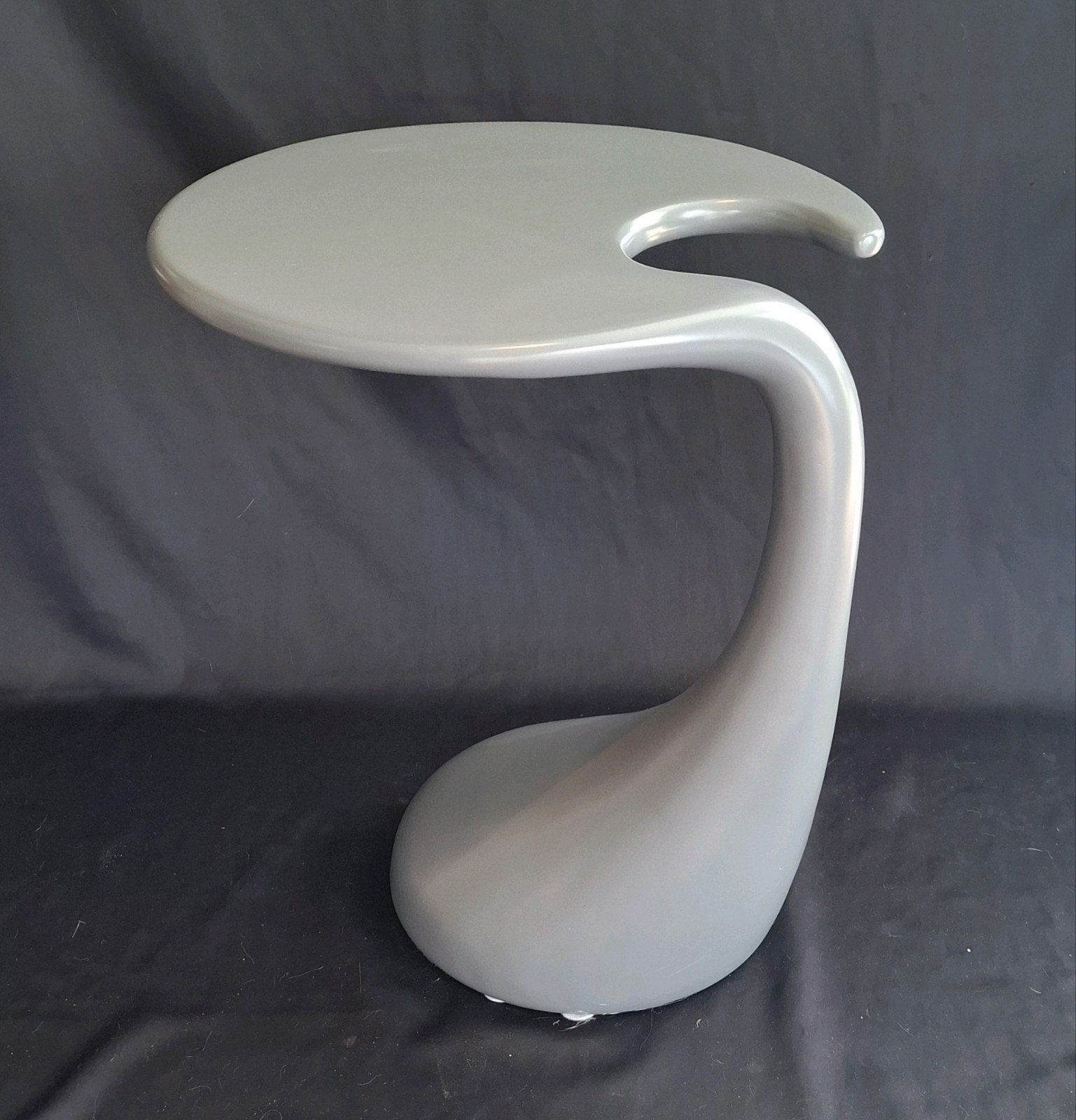 Vintage Space Age "Druppel" Bijzettafel, Ophalen, Gebruikt, Rond, Minder dan 55 cm