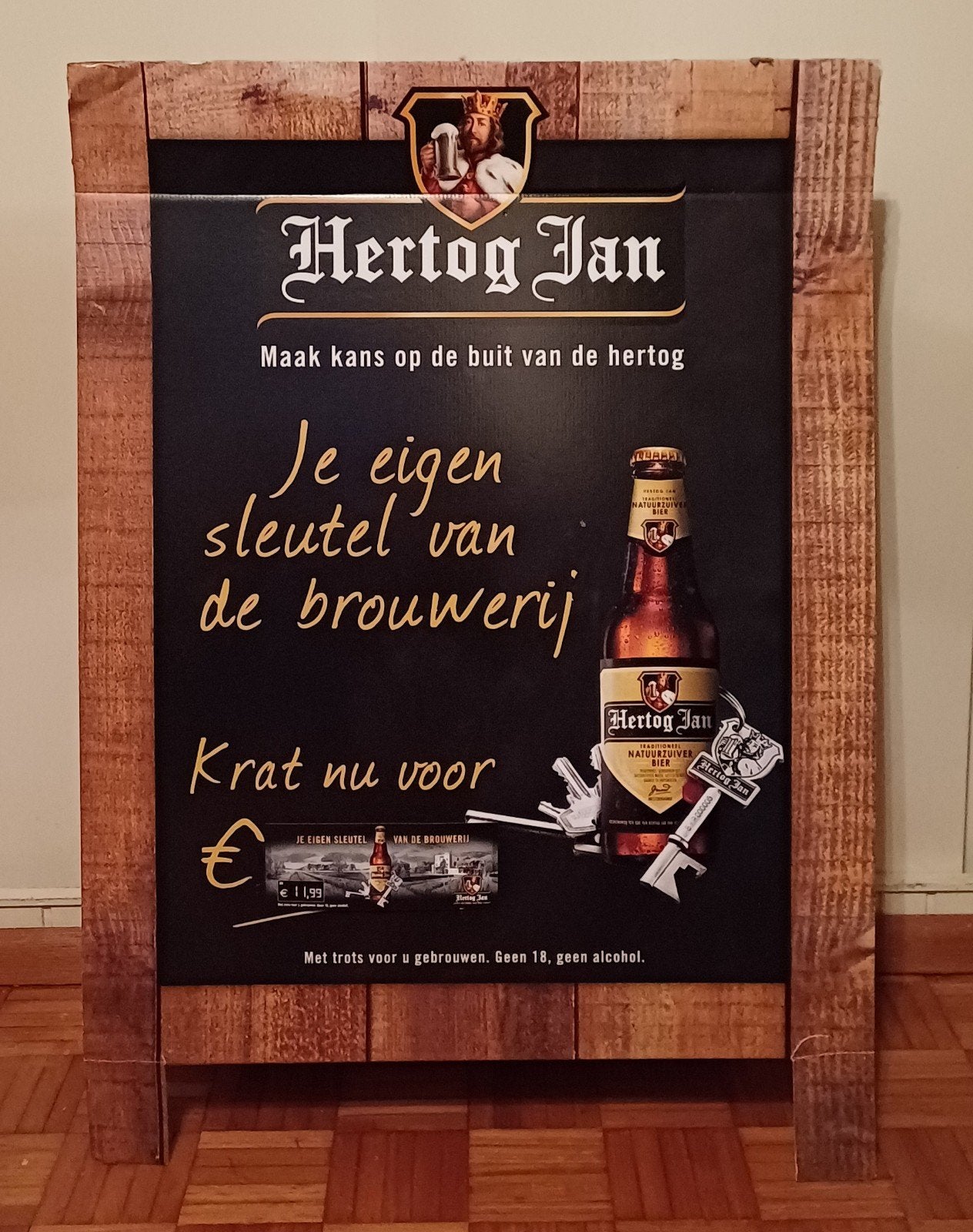 Hertog Jan Reclamebord - Brouwerij Sleutel Actie, Ophalen