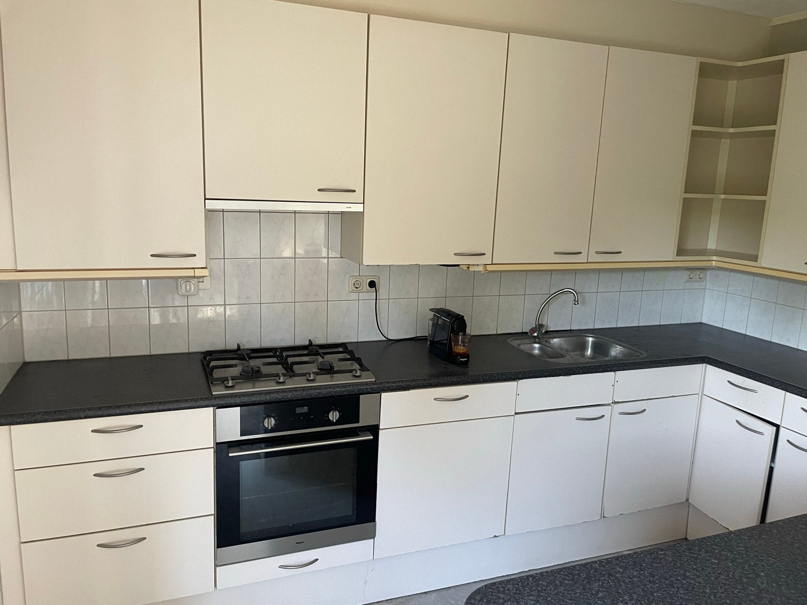 Keuken kastjes voor in een schuurtje, Ophalen of Verzenden, Gebruikt, Crème, Hoekkeuken