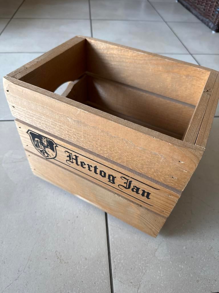 Houten kistje Hertog Jan, Ophalen of Verzenden, Zo goed als nieuw, Overige houtsoorten, Minder dan 50 cm