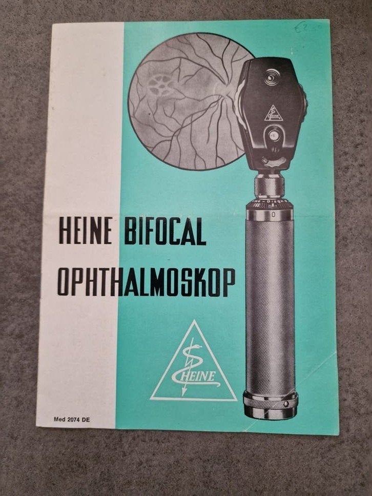 Heine Bifocal Ophthalmoscoop Catalogus - Vintage Medisch, Ophalen of Verzenden, Zo goed als nieuw, Heine, Catalogus