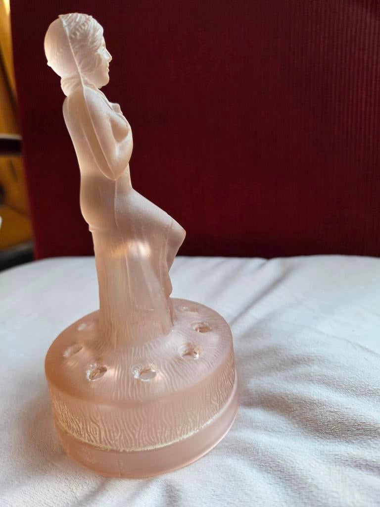 Sowerby flowerfrog satijn roze pers glas, Ophalen of Verzenden