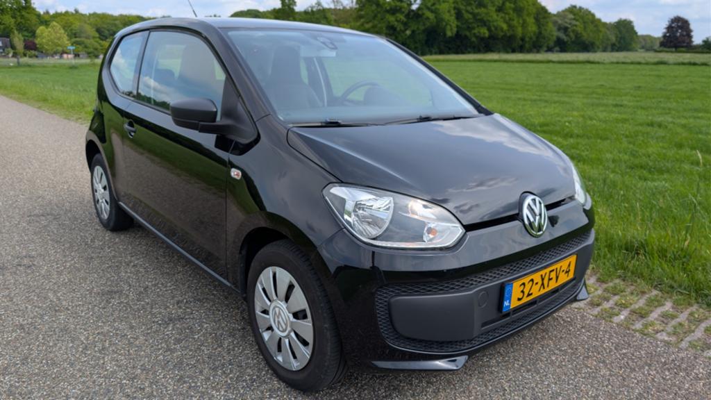 Volkswagen up! 1.0 44KW 2012 Zwart, Auto's, Voorwielaandrijving, Up!, 4 stoelen, Zwart