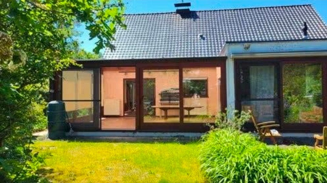 Ruime houten veranda met glazen schuifwanden, Tuin en Terras, Overkappingen, Ophalen, Gebruikt, Veranda