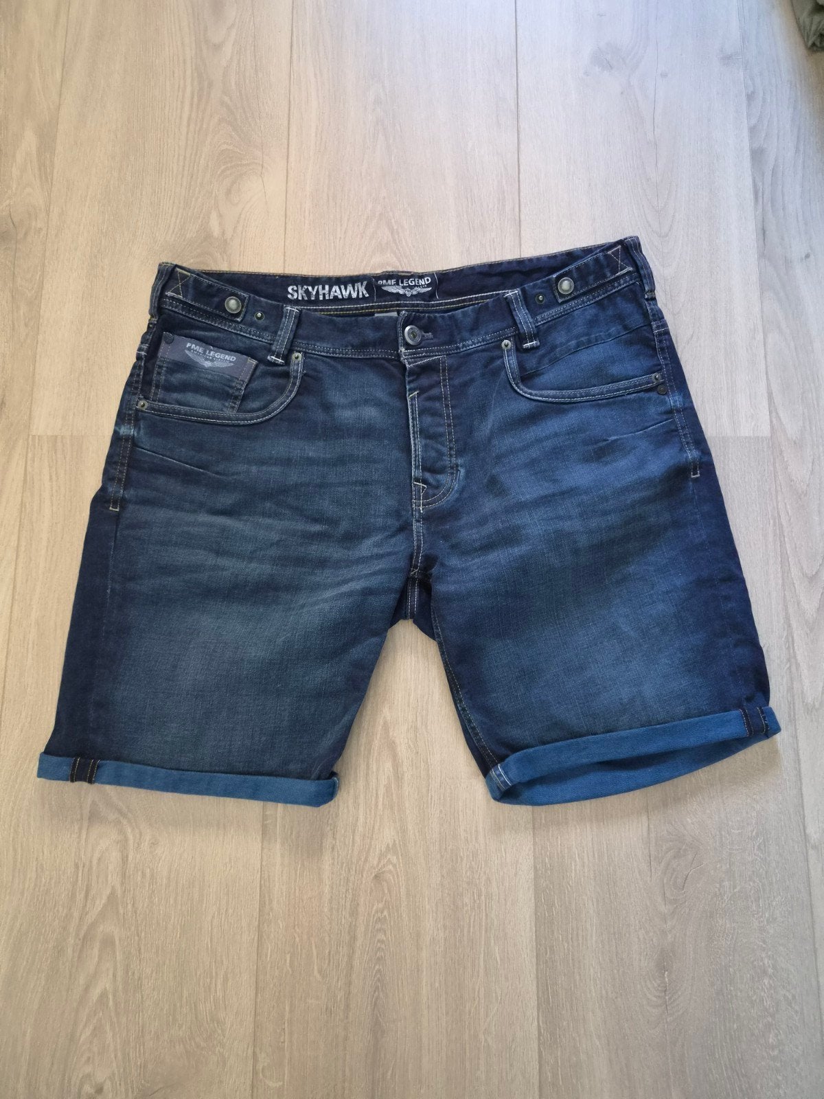 PME Legend Skyhawk korte spijkerbroek maat 38, Kleding | Heren, Blauw, W32 (confectie 46) of kleiner, Ophalen of Verzenden, Zo goed als nieuw