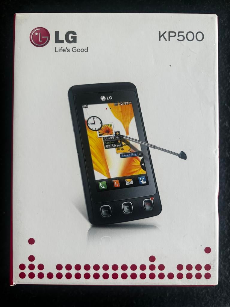 LG Cookie KP500 vintage mobiele telefoon (zie omschrijving), Telecommunicatie, Ophalen of Verzenden, Gebruikt, Zwart, Touchscreen