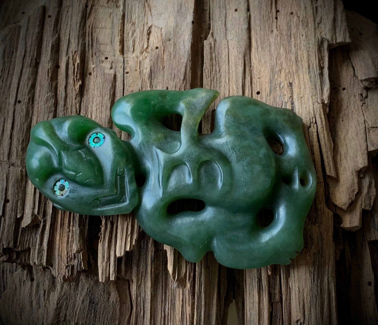 Maori houtsnijwerk Nieuw Zeeland New Zealand Tiki Rotorua NZ, Ophalen of Verzenden