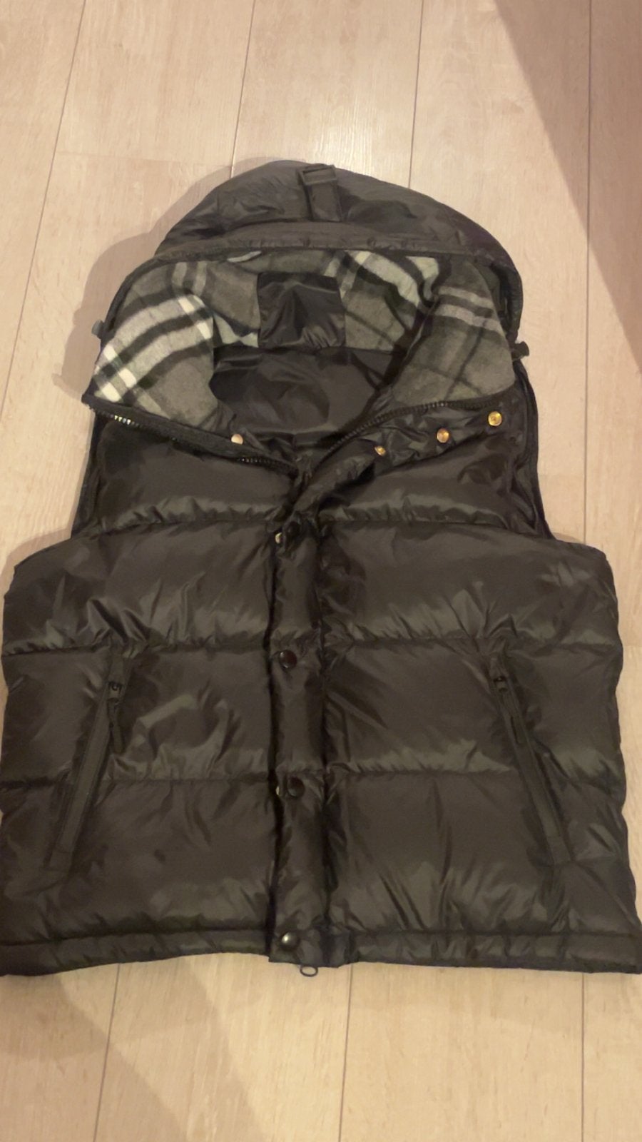 Burberry Bodywarmer Zwart met Geruite Voering, Ophalen of Verzenden, Zo goed als nieuw, Zwart