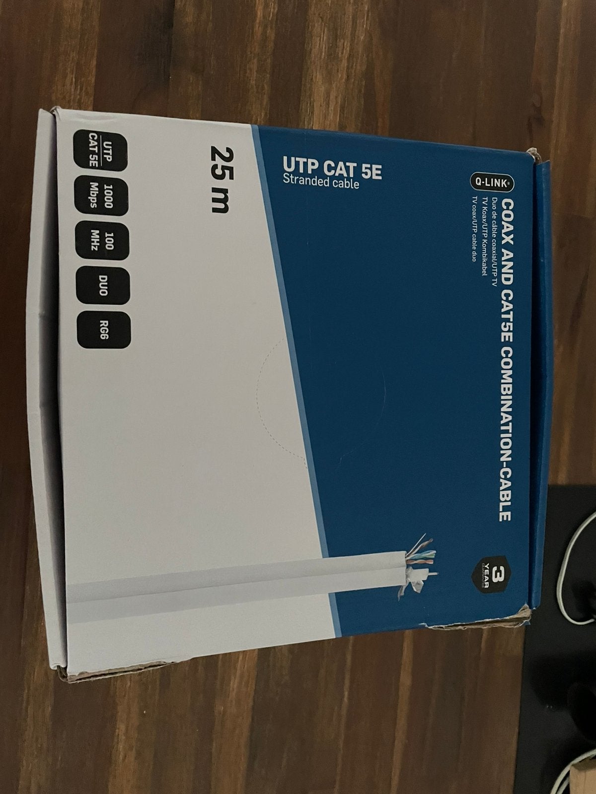 Combi kabel coax/utp 25 meter, Ophalen of Verzenden, Nieuw