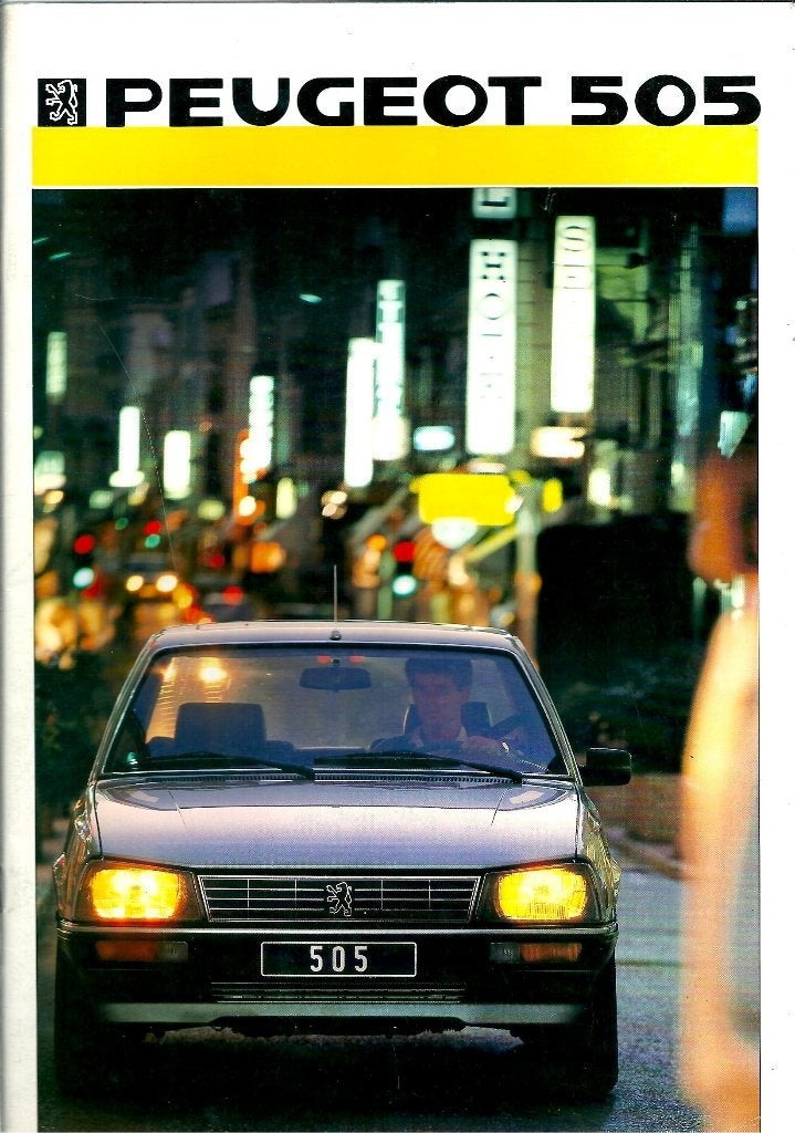 Folder Peugeot 505 1986, Ophalen of Verzenden, Gelezen, Peugeot