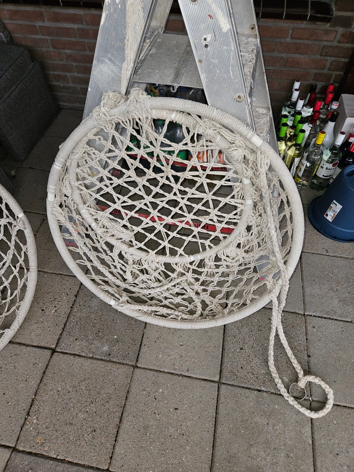 2 x Hangstoel van touw - Comfortabel en stijlvol, Ophalen, Gebruikt, Overige materialen