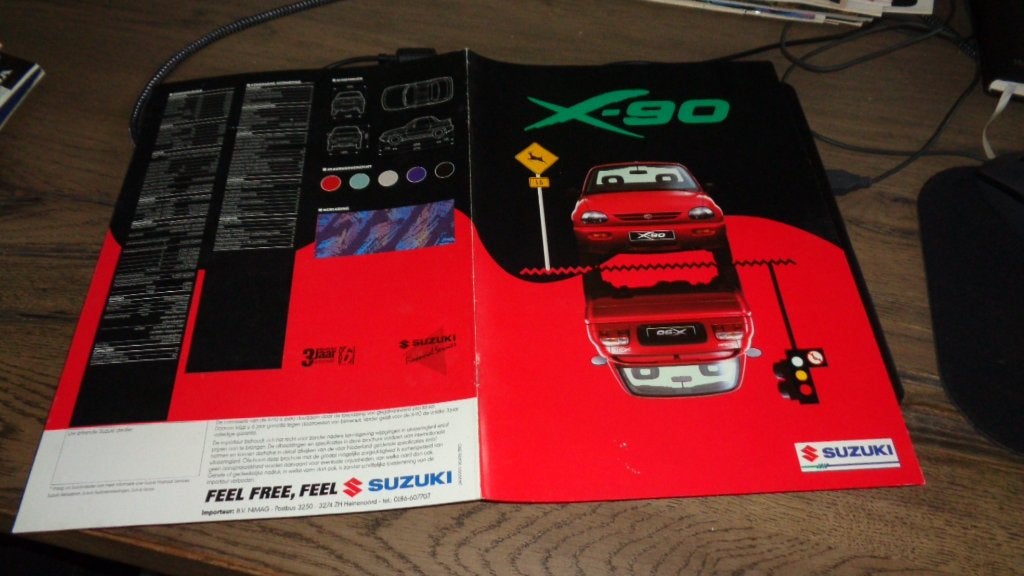 Folder  SUZUKI  X - 90  ,  1996, Verzenden, Zo goed als nieuw, Overige merken