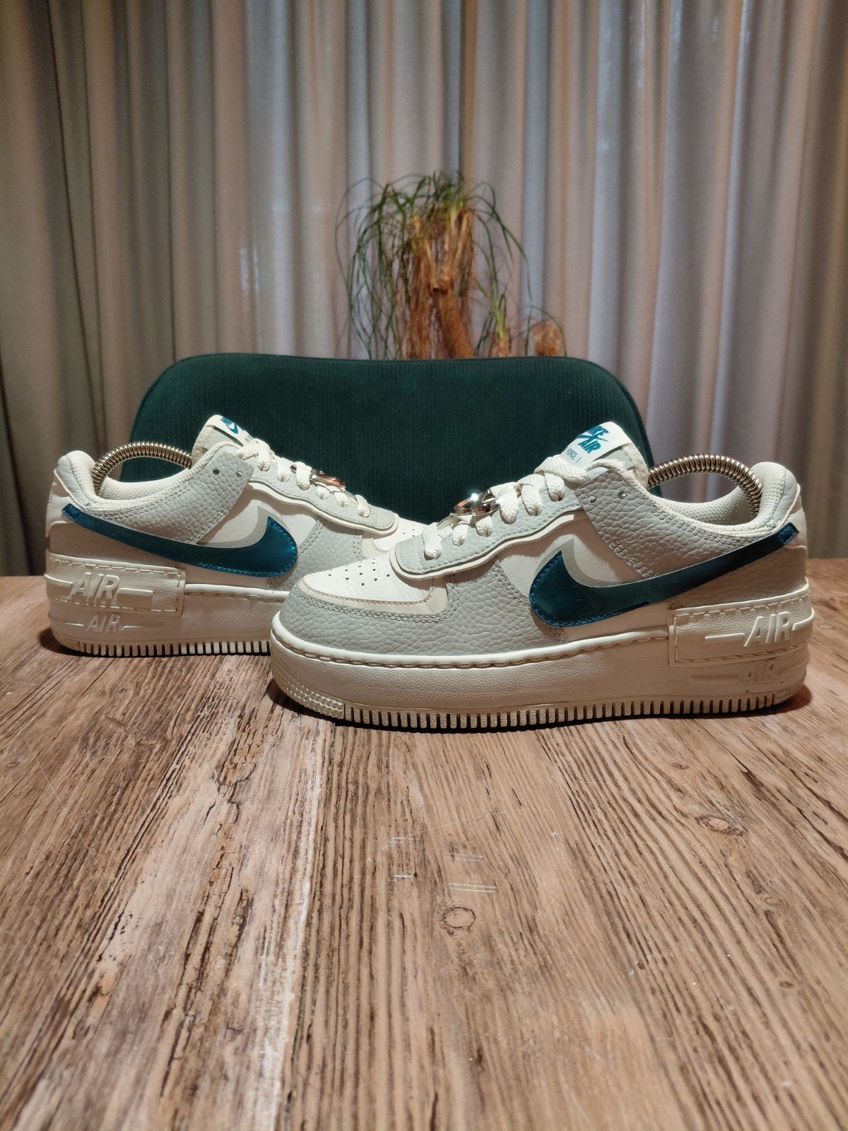 Nike Air Force 1 Shadow 'Bright Spruce' Size 37,5, Wit, Nike, Ophalen of Verzenden, Sneakers of Gympen