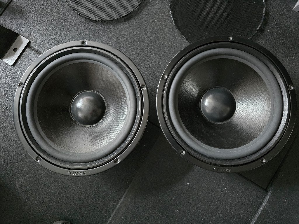 Visaton: W 300 S - 8 Ohm + bescherm roosters., Audio, Tv en Foto, Luidsprekers, Basreflex, Subwoofer, Ophalen of Verzenden, Zo goed als nieuw