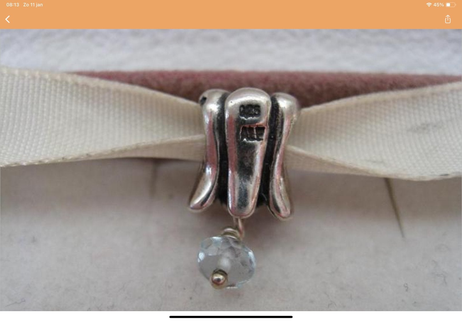 Pandora Bedel Hanger Nieuw, Verzenden, Nieuw, Zilver, Pandora