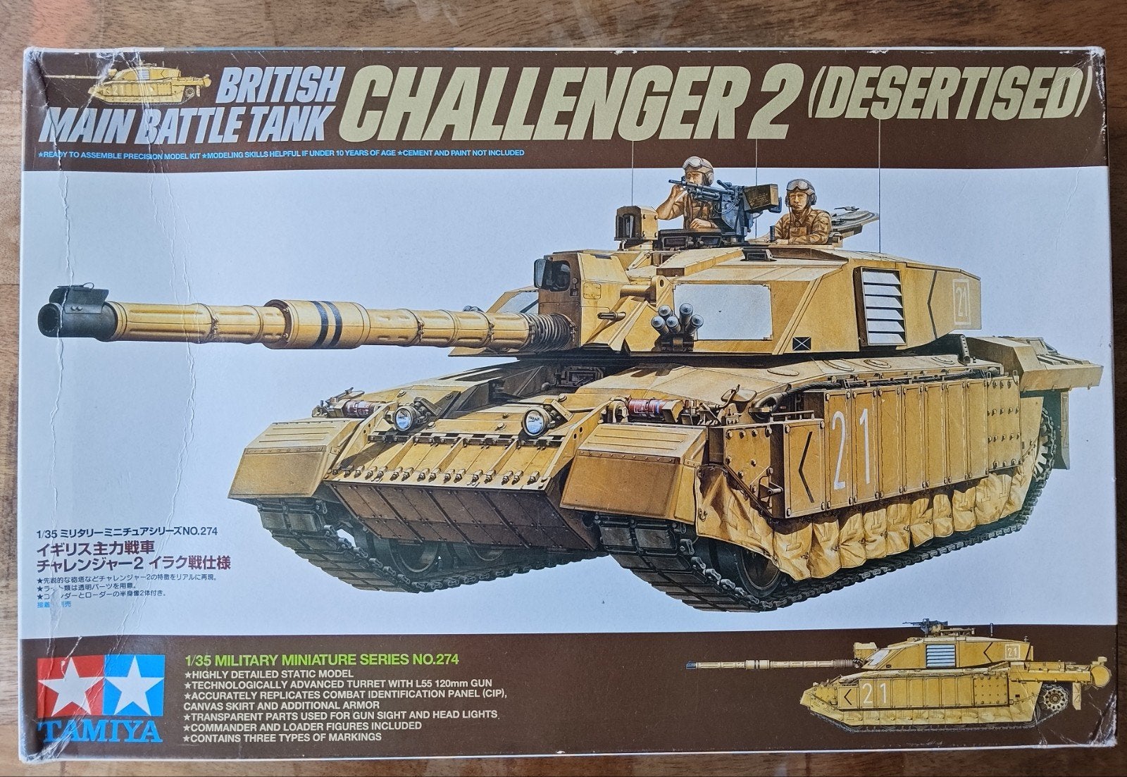 Tamiya British Challenger 2 (Desertised) Tank -35274-, Tank, Verzenden, 1:32 tot 1:50, Nieuw