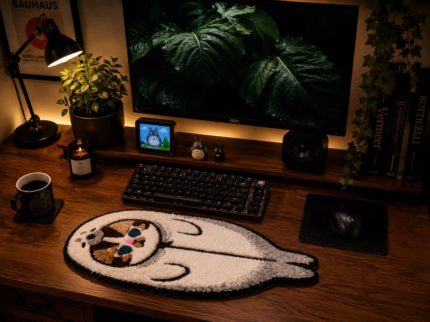 (Free delivery)Tufting tug for Keyboards- Sad Cat, Minder dan 50 cm, 50 tot 100 cm, Wit, Nieuw