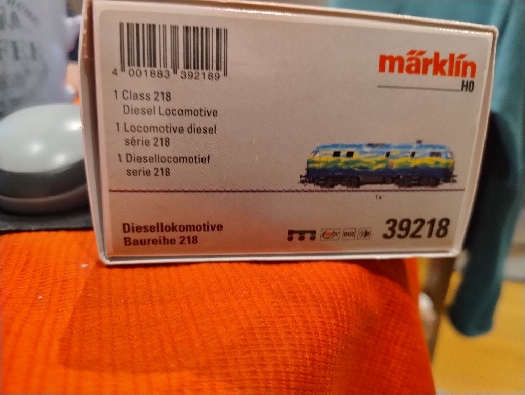 Märklin 39218 – Dieselloc BR 218 "Touristik-Zug" – Mfx+ Soun, Wisselstroom, Locomotief, Nieuw, Ophalen of Verzenden