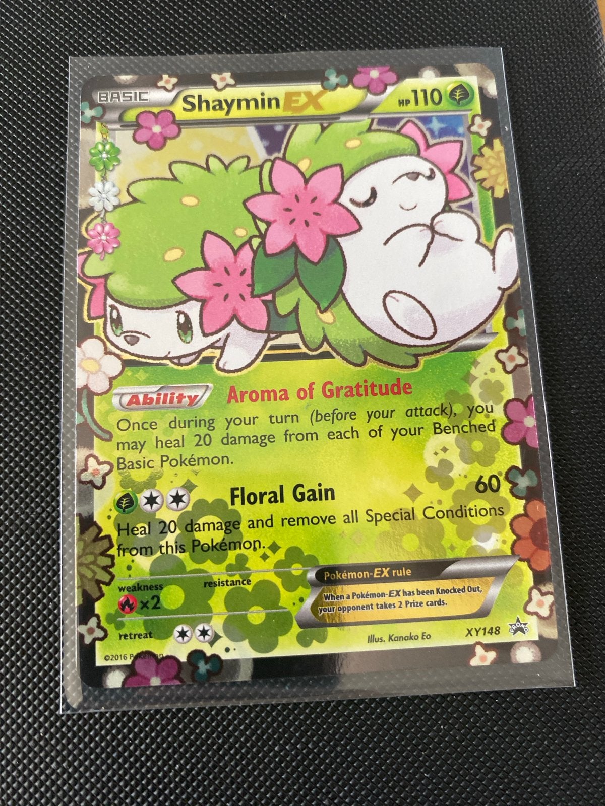 Shaymin EX Pokémon Kaart - XY148 Promo, Hobby en Vrije tijd, Ophalen of Verzenden, Zo goed als nieuw, Losse kaart