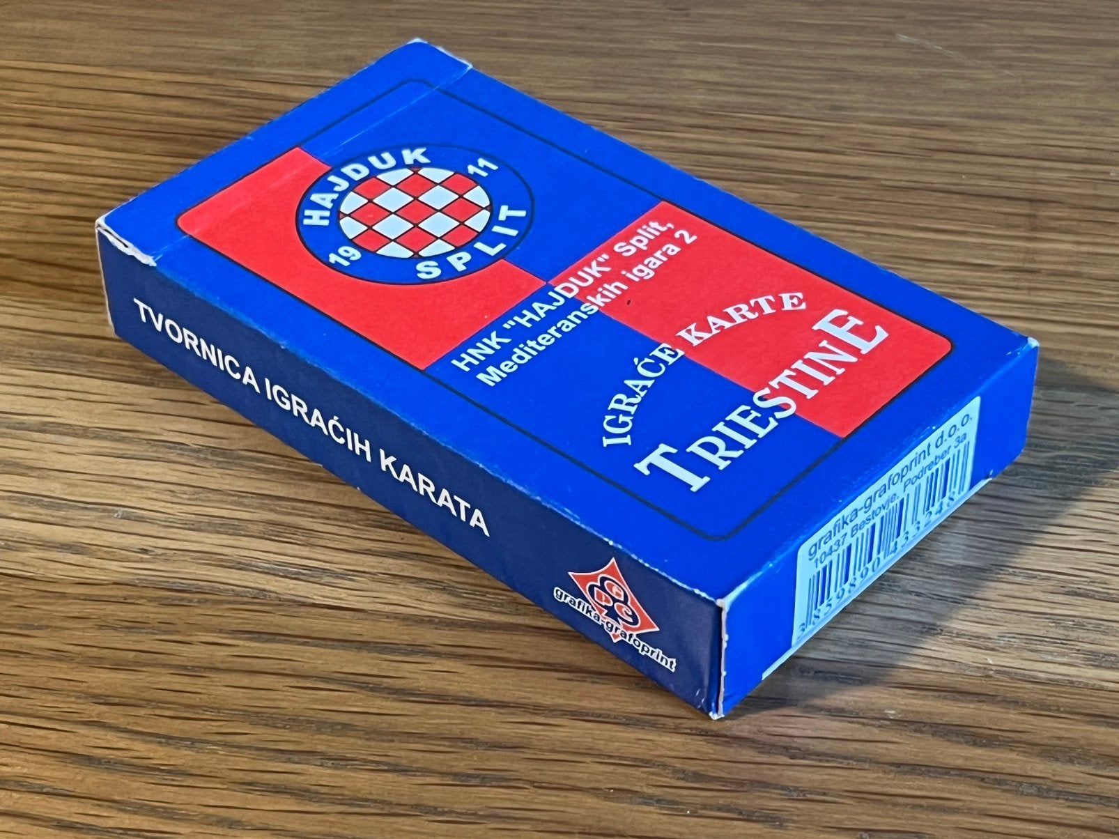 Speelkaarten HNK Hajduk Split kaartspel – 1911 – compleet, Verzenden, Zo goed als nieuw, Speelkaart(en)