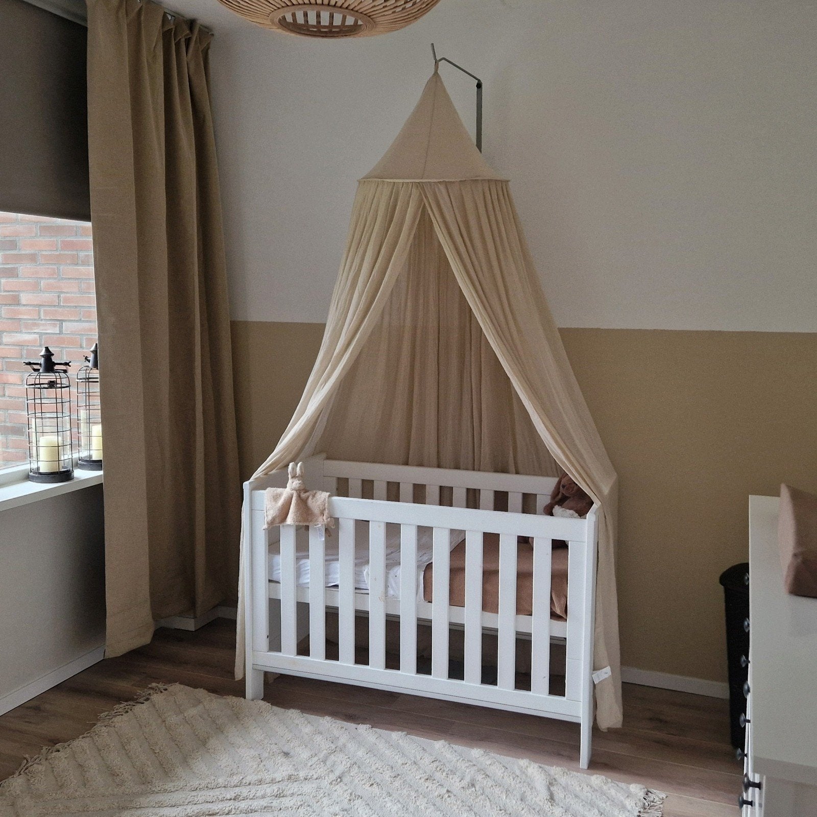 Jollein Klamboe Nougat kleur voor baby bedje, Kinderen en Baby's, Kinderkamer | Inrichting en Decoratie, Ophalen, Zo goed als nieuw