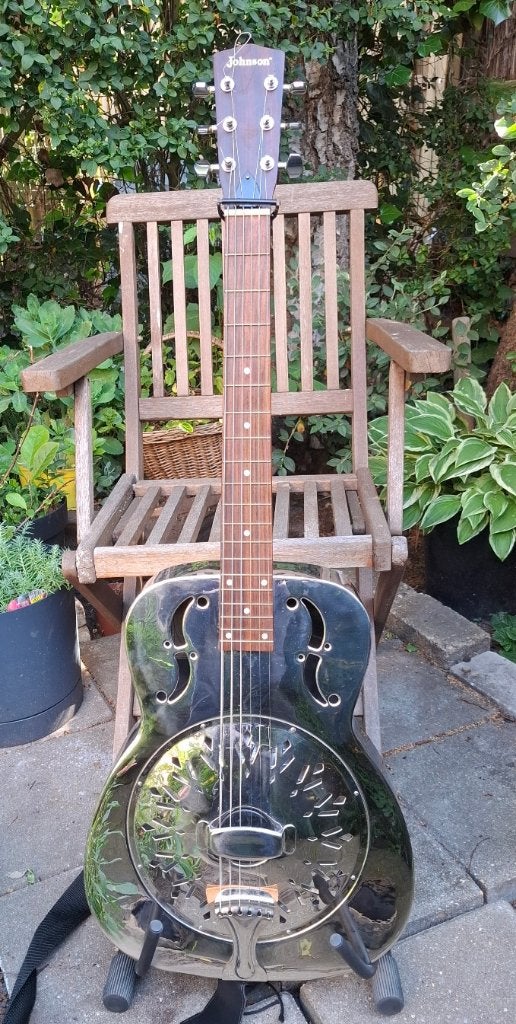 Perfecte Acoustische Resonator Blues gitaar, Muziek en Instrumenten, Ophalen of Verzenden, Zo goed als nieuw, Resonator- of Dobrogitaar