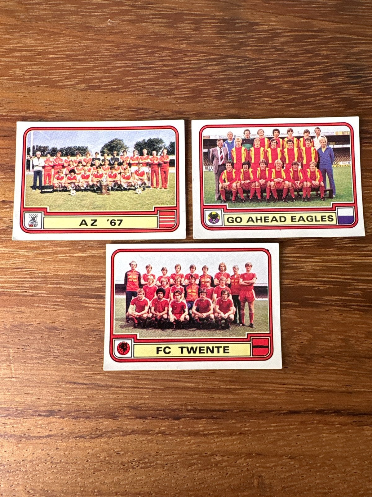 Voetbal 1980 Panini stickers 3 x teamfoto, Ophalen of Verzenden, Zo goed als nieuw, Stickers en Plaatjes