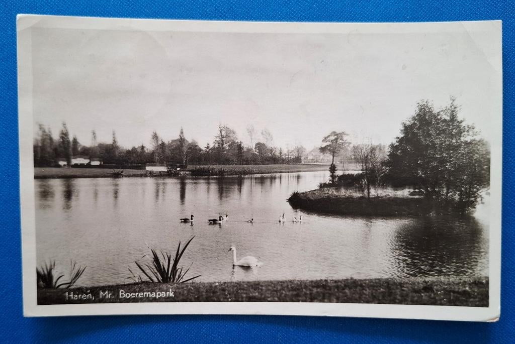 Fotokaart Haren Mr. Boeremapark, Ophalen of Verzenden, 1940 tot 1960, Gelopen, Groningen