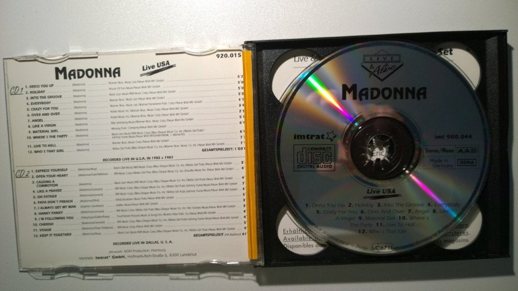 Madonna - Live USA (2 CD), Ophalen of Verzenden, Zo goed als nieuw, Pop, Album