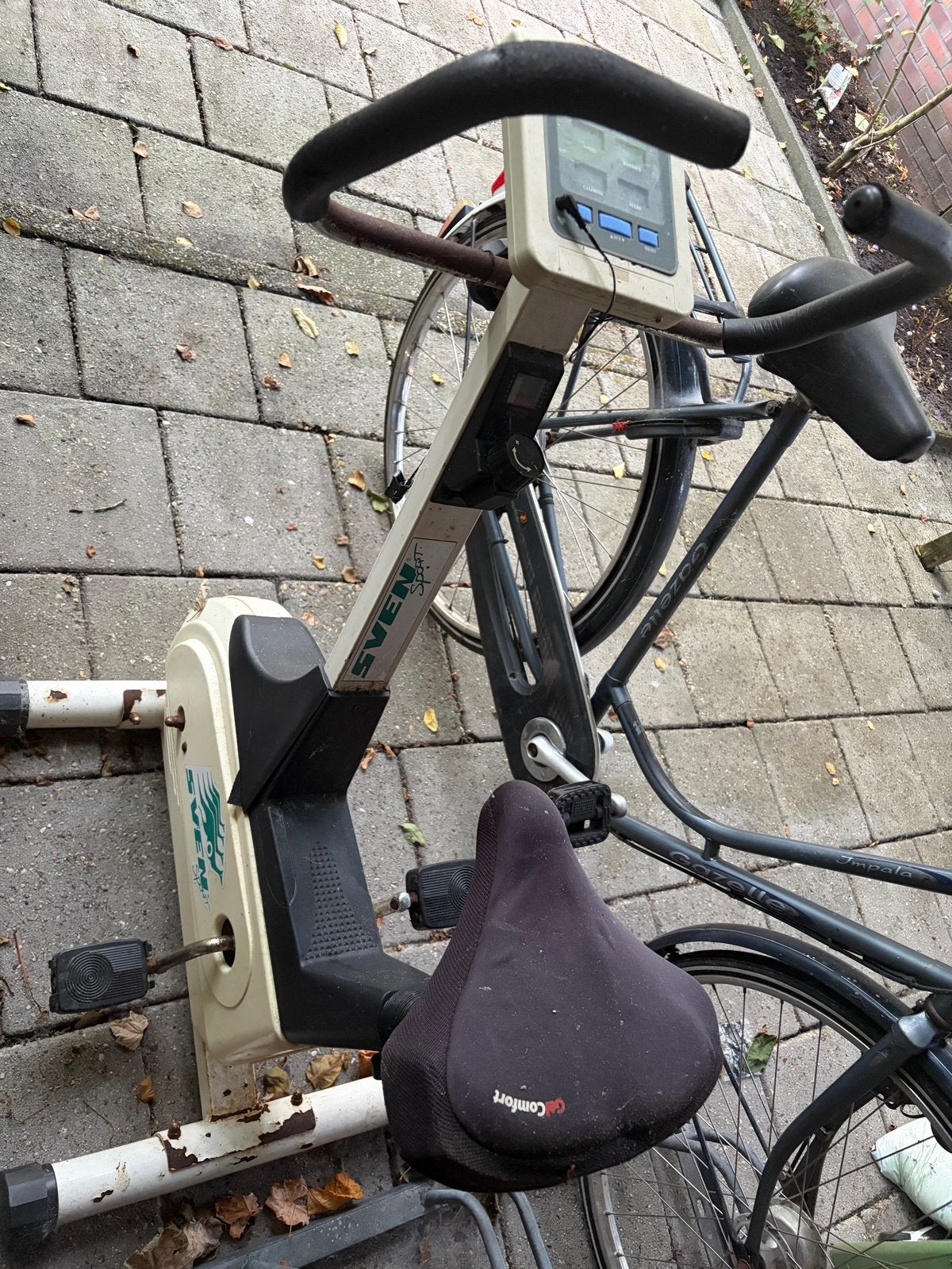Hometrainer fiets gratis ophalen - Sven Sport, Gebruikt, Ophalen of Verzenden, Metaal, Benen