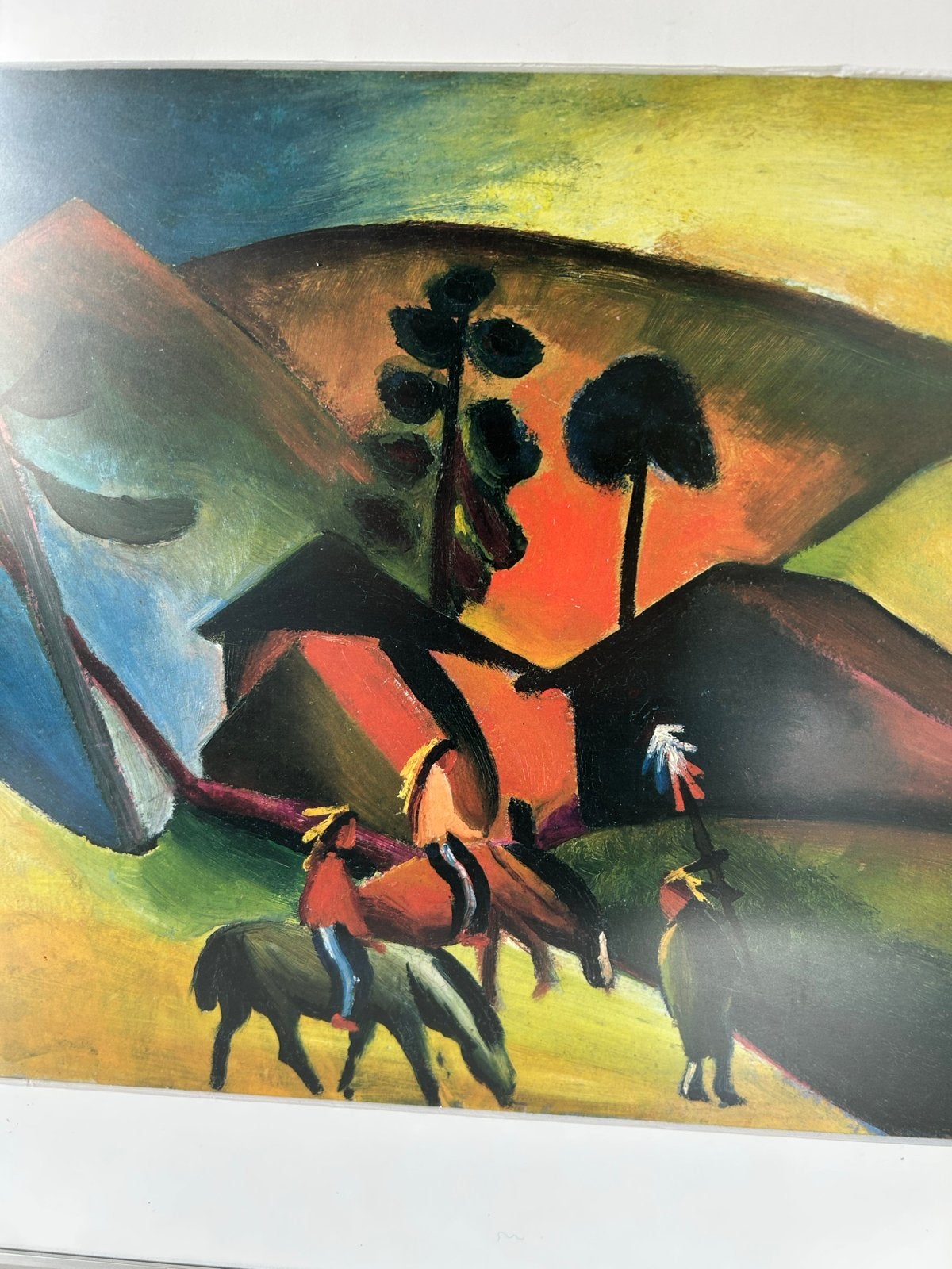 Ingelijste Kunstprint: Kleurrijk Landschap of Scène, Antiek en Kunst, Kunst | Schilderijen | Modern, Landschap, Papier/karton