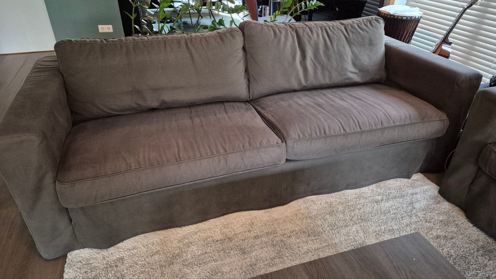 Gratis bank 3-zits 228x92cm, relaxbank, 2 stuks, Ophalen, Gebruikt, Stof, Relax