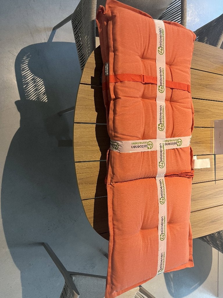Kussen hoge rug ca.123x50cm Panama flame orange 2 stuks, Ophalen, Nieuw