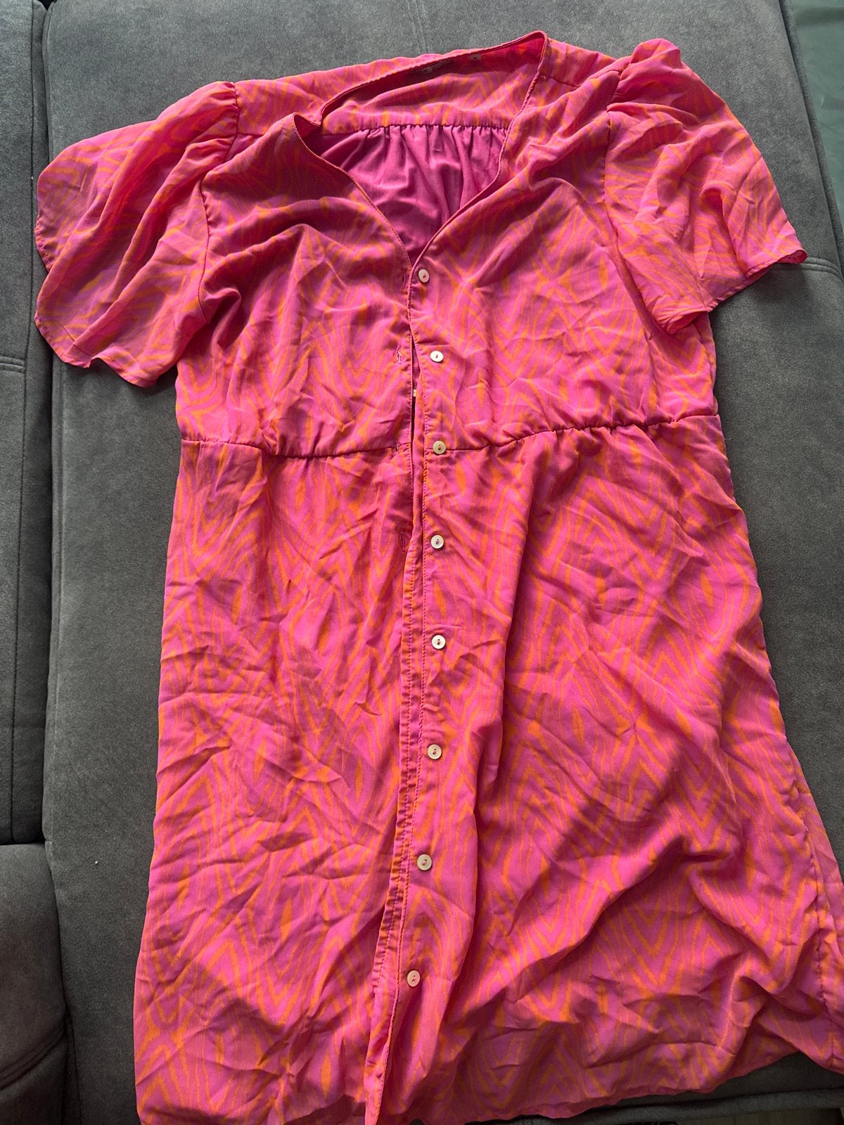 Only jurk roze/oranje met zebraprint, Kleding | Dames, Maat 38/40 (M), Ophalen of Verzenden, Zo goed als nieuw, Roze