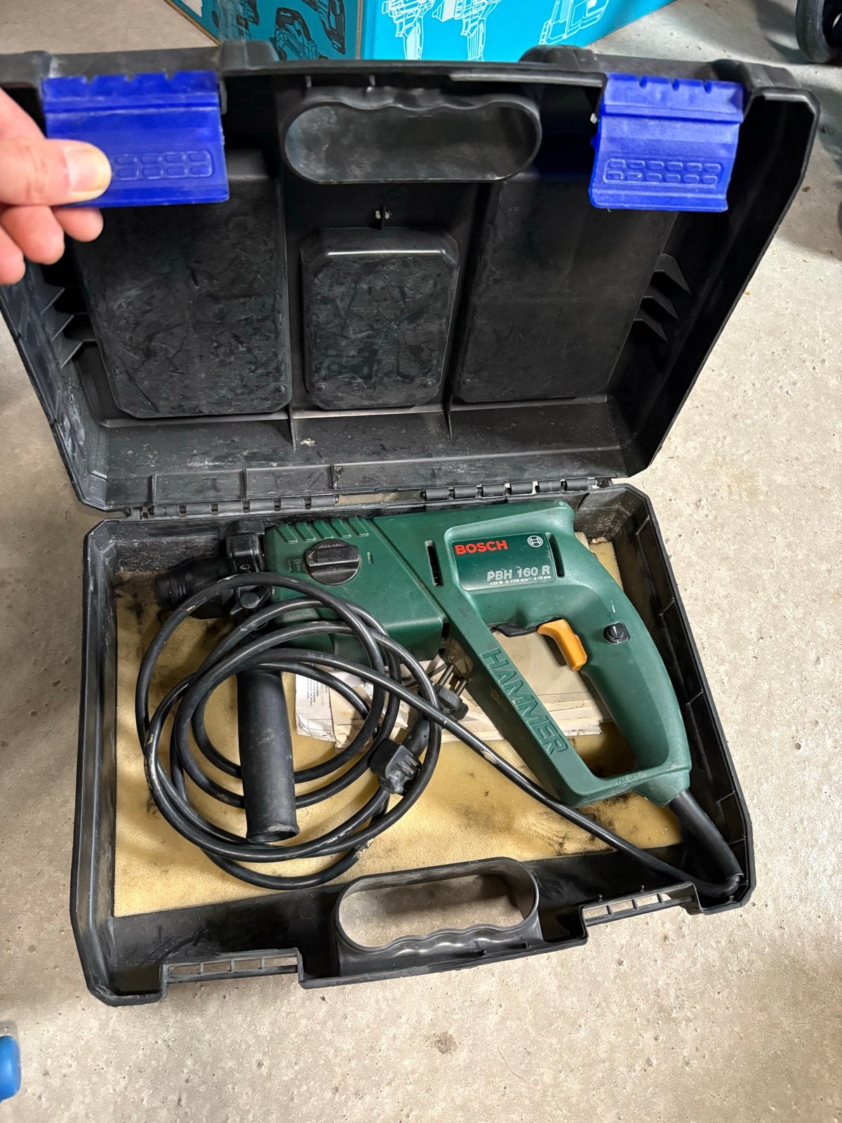Bosch PBH 160 R Boorhamer met koffer, Ophalen, Gebruikt, Boor- en/of Breekhamer, Minder dan 400 watt