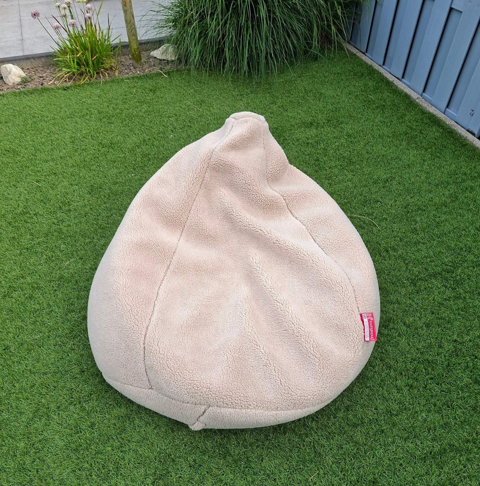 2x ZGAN Grote Teddy Zitzakken., Ophalen, Zo goed als nieuw, Beige