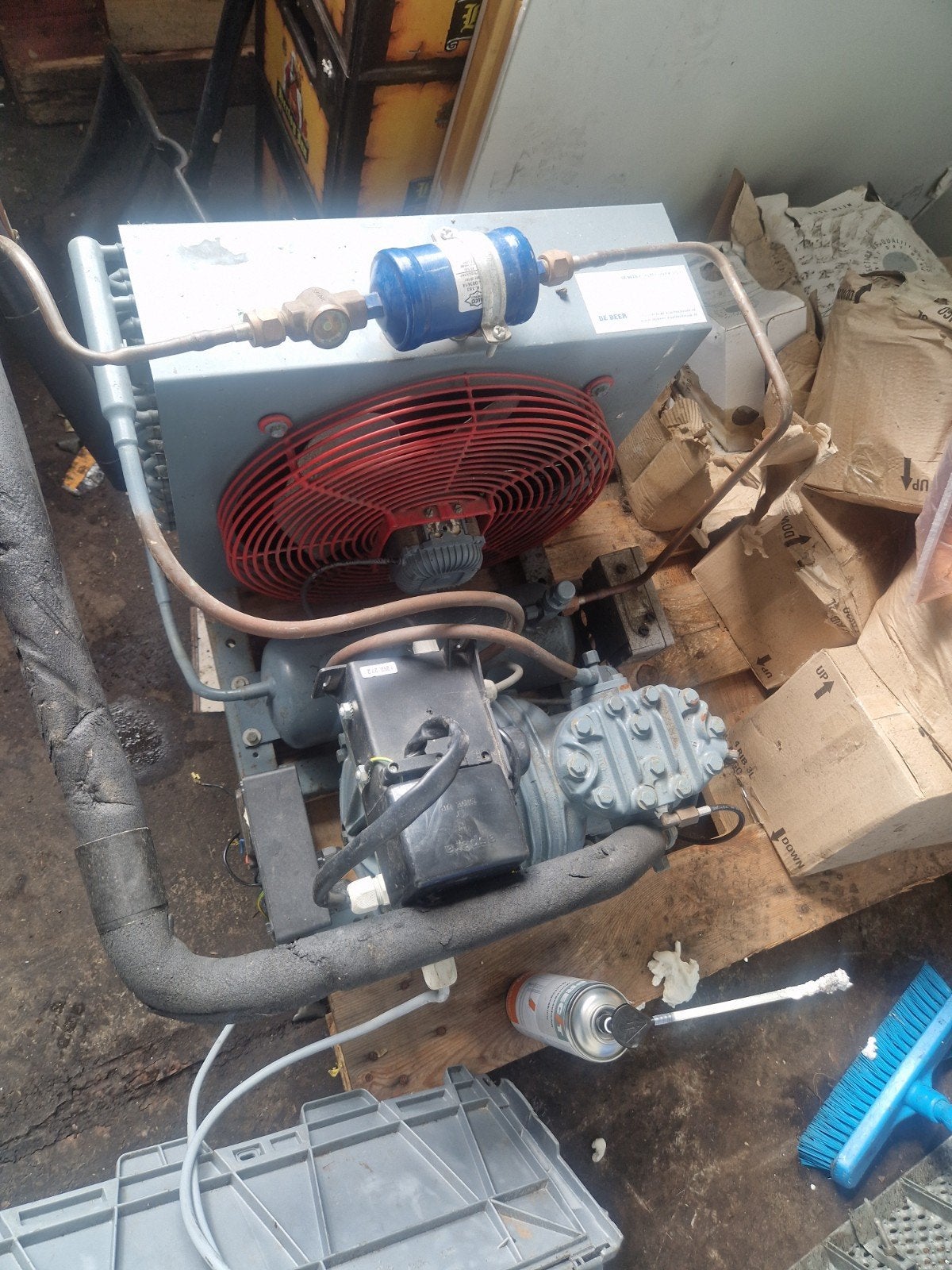Vriescel koelinstallatie DWM Copeland compressor + verdamper, Ophalen, Gebruikt