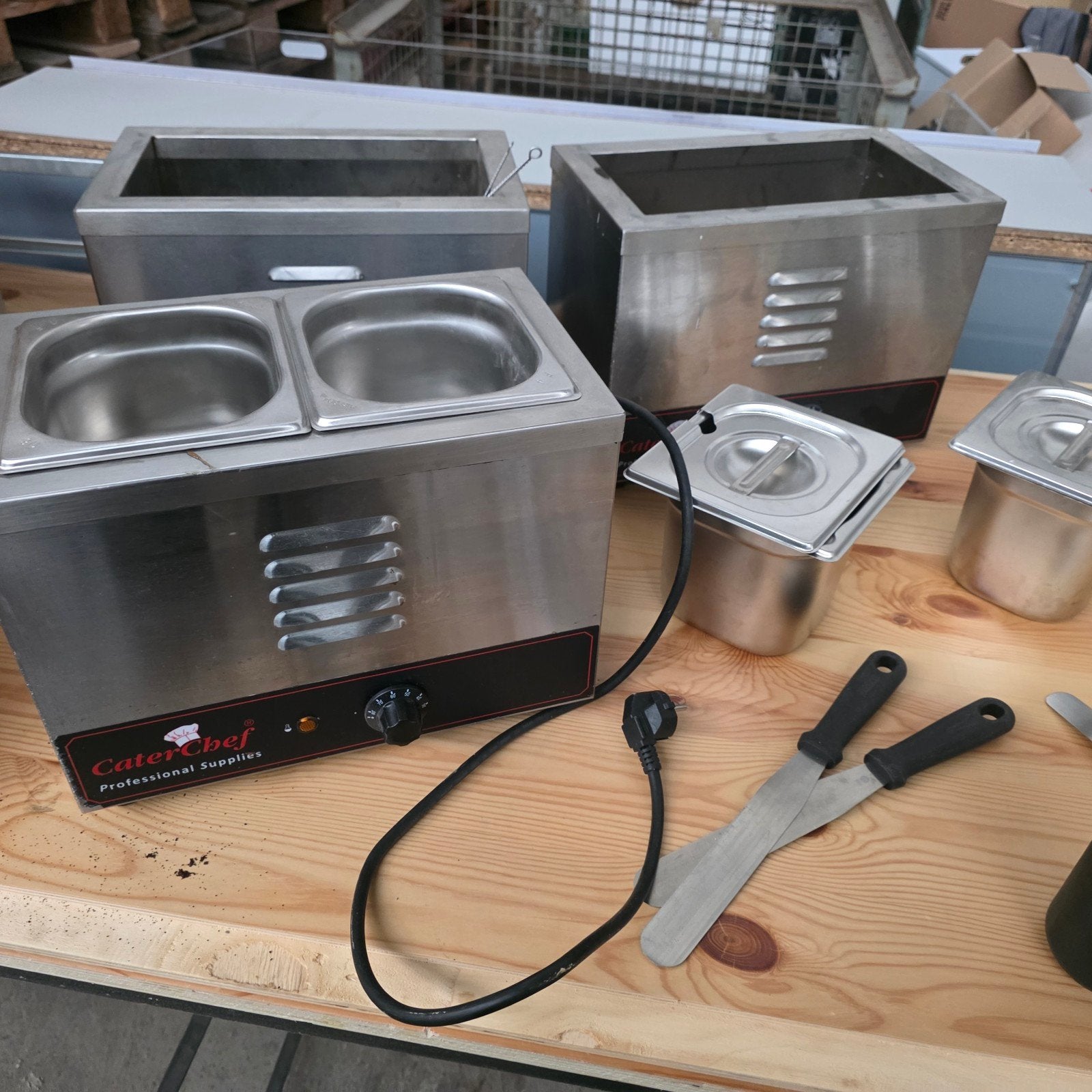 CaterChef Bain Marie met 2 GN-bakken en extra bakken, Ophalen of Verzenden, Gebruikt