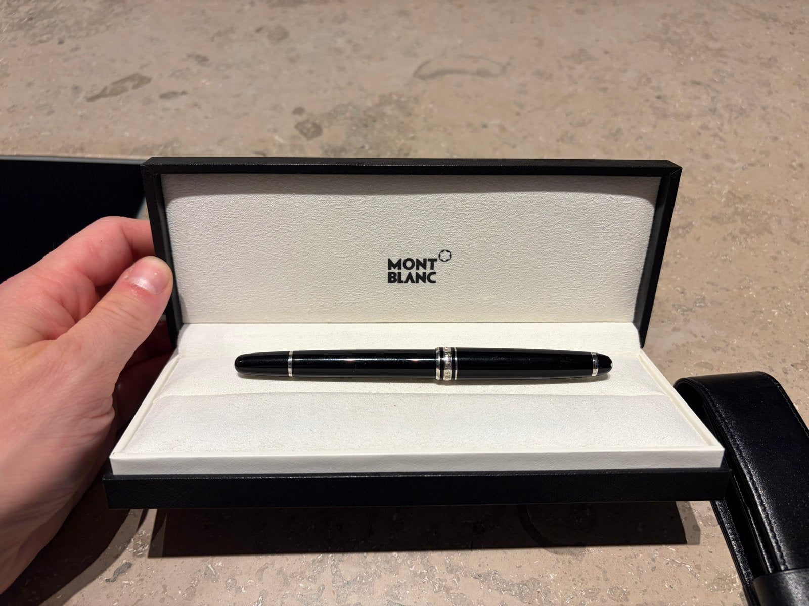 Mont Blanc Meisterstuck Classique Rollerbal pen + accesoires, Ophalen of Verzenden, Gebruikt, Balpen, Mont Blanc