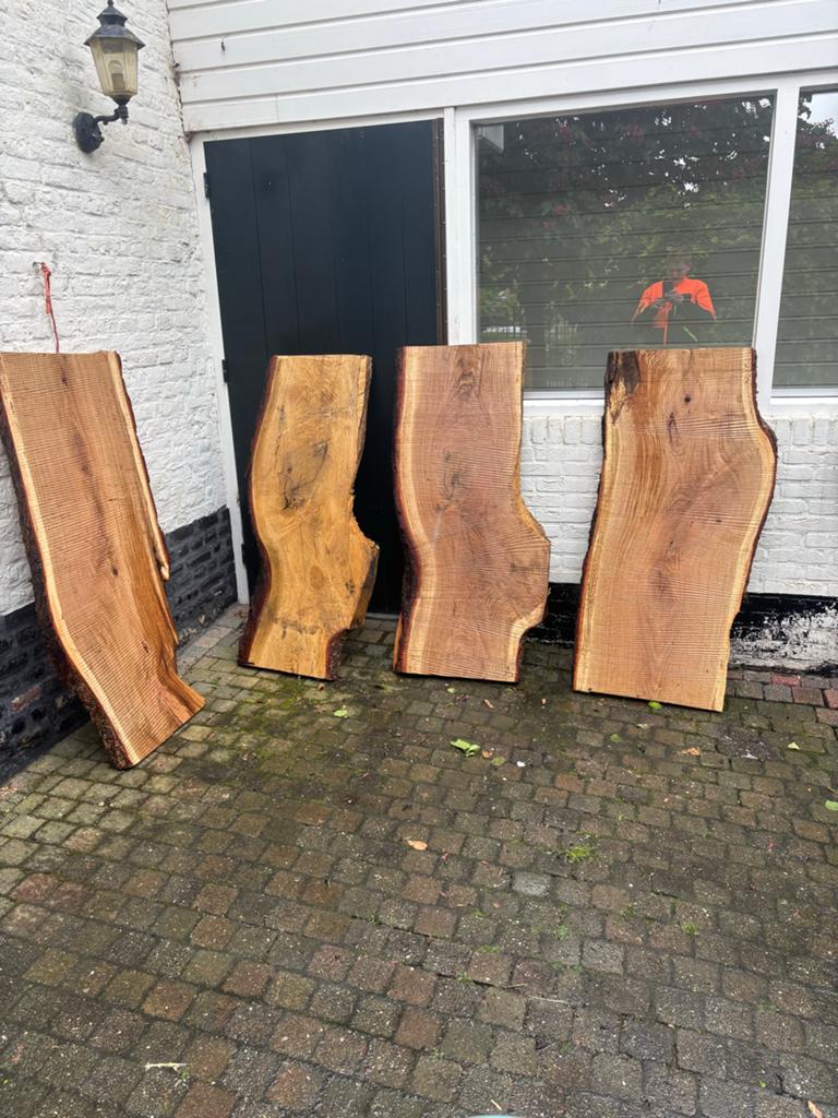 Eikenhouten planken - Ideaal voor meubels en decoratie, Gebruikt, Eiken, Ophalen of Verzenden, 200 tot 250 cm