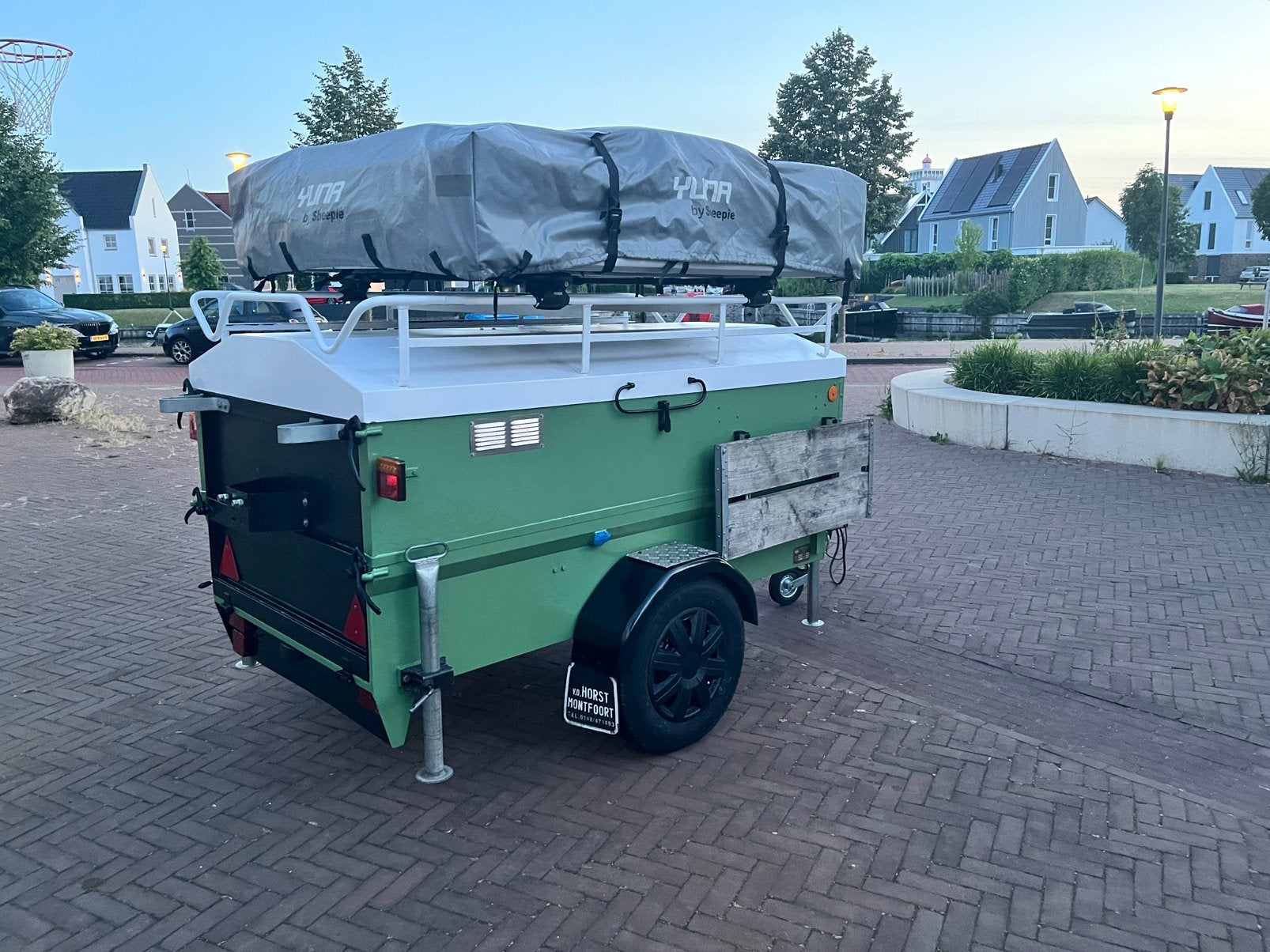 Daktent trailer + Yuna sheepie 160 + Uitrusting, Ophalen, Gebruikt, Tot en met 3