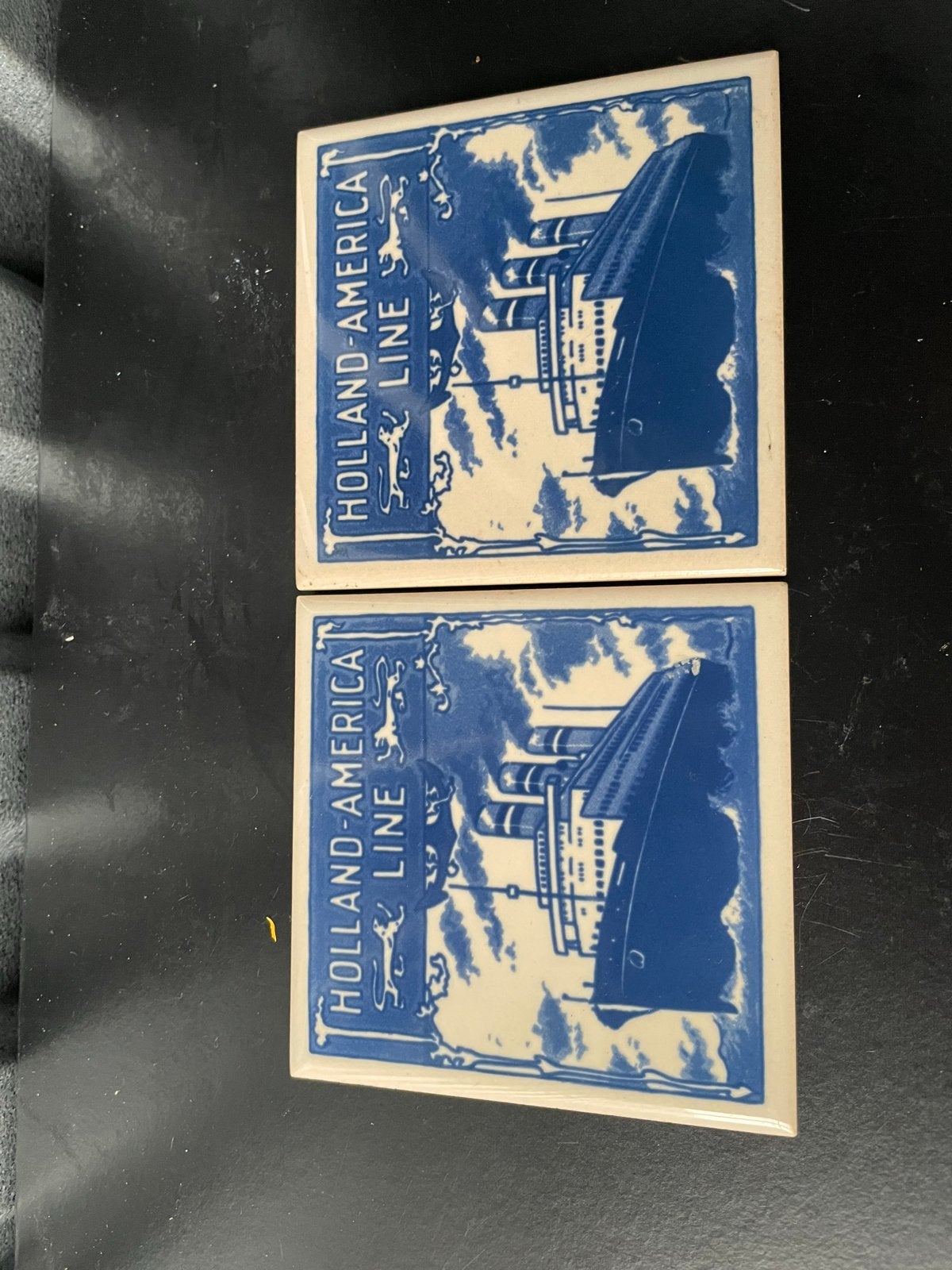 Holland-America Lijn Tegels - Set van 2, Ophalen of Verzenden