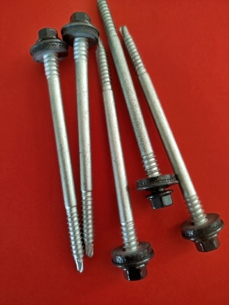 50 st.RVS-bi metalen Sandwichpaneel schroeven 5,5x90 zwart