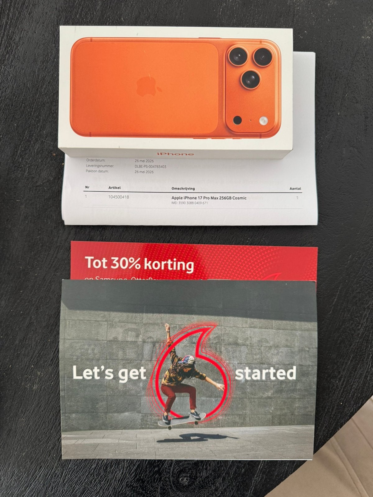 iPhone 17 Pro Max 256 GB Oranje – Nieuw & Ongeopend