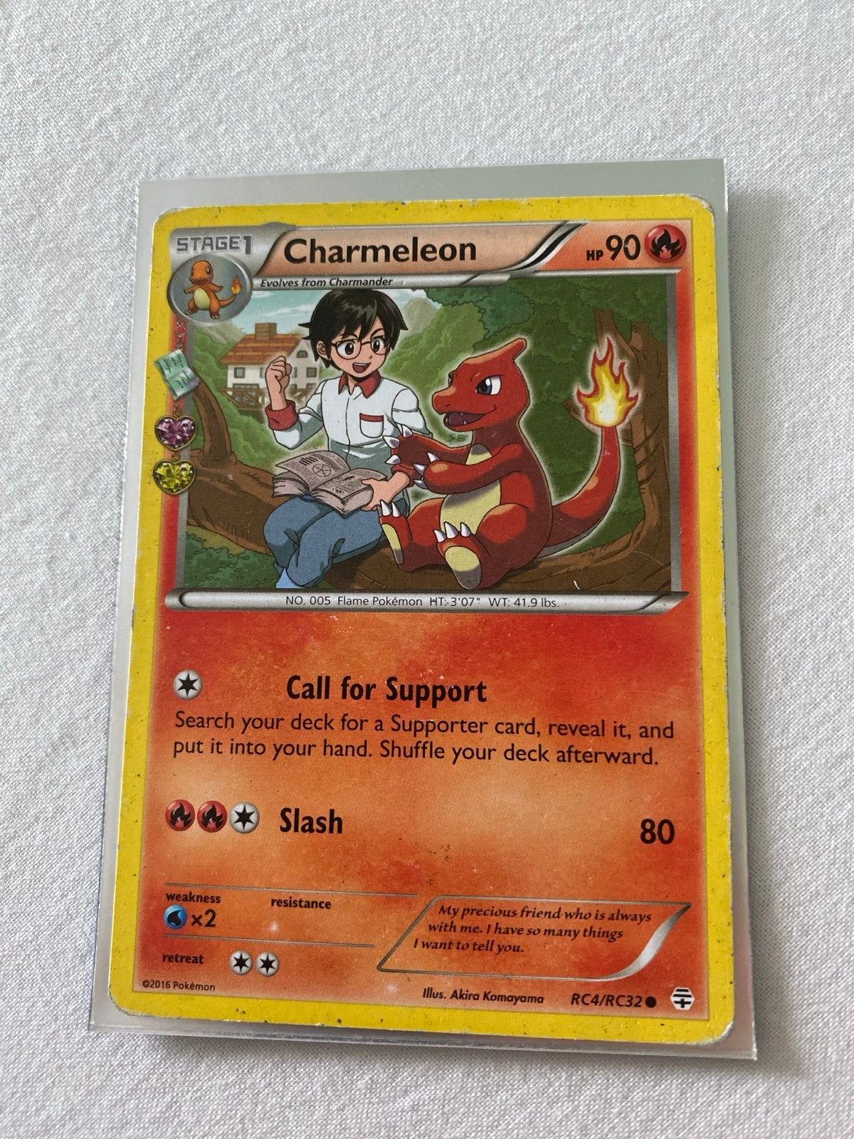 Charmeleon RC4/RC32 2016 Pokémon kaart - Beschadigd, Ophalen of Verzenden, Gebruikt, Losse kaart