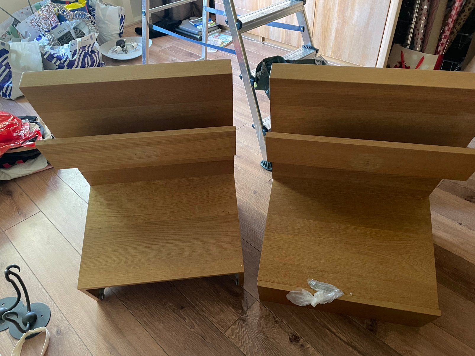 2 hang nachtkastjes Ikea, Ophalen, Gebruikt, Minder dan 45 cm
